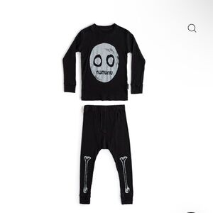 nununu Black and Gray Kids Matching Set